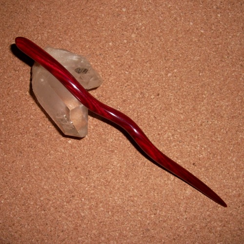 Ketylo Dymondwood Honduras Cherrywood hair stick from Long Haired Jewels